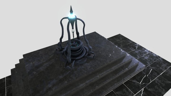 Pedestal Scene 3D Model