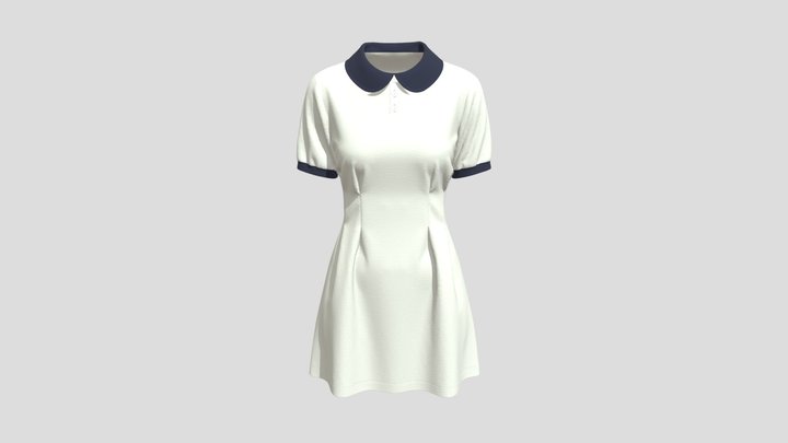 Mini A-line Dress 3D Model