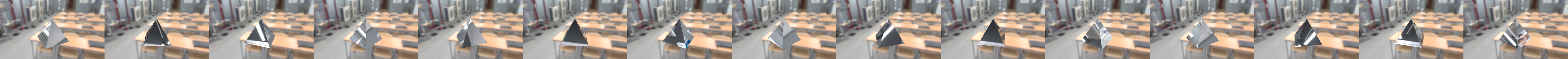 Glass Pyramid 3D Model