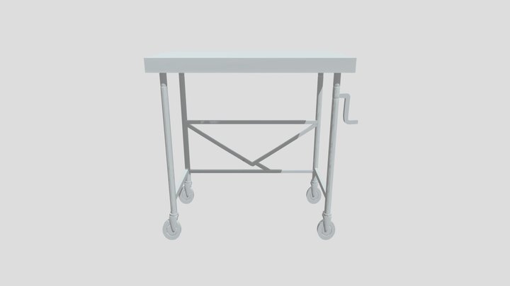 Adjustable rolling stainless work table 3D Model