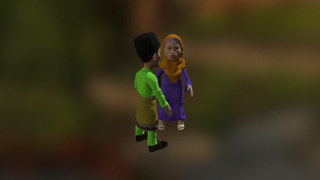 Malay couple - 3D model by Dolores (@upto21) [e43de9b] - Sketchfab