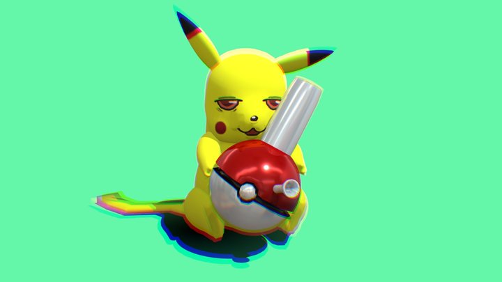 weed pikachu 3D Model