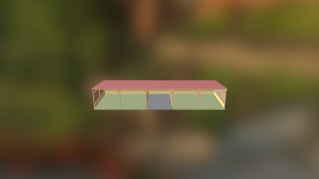 Horse barn, horse stable 3D Model