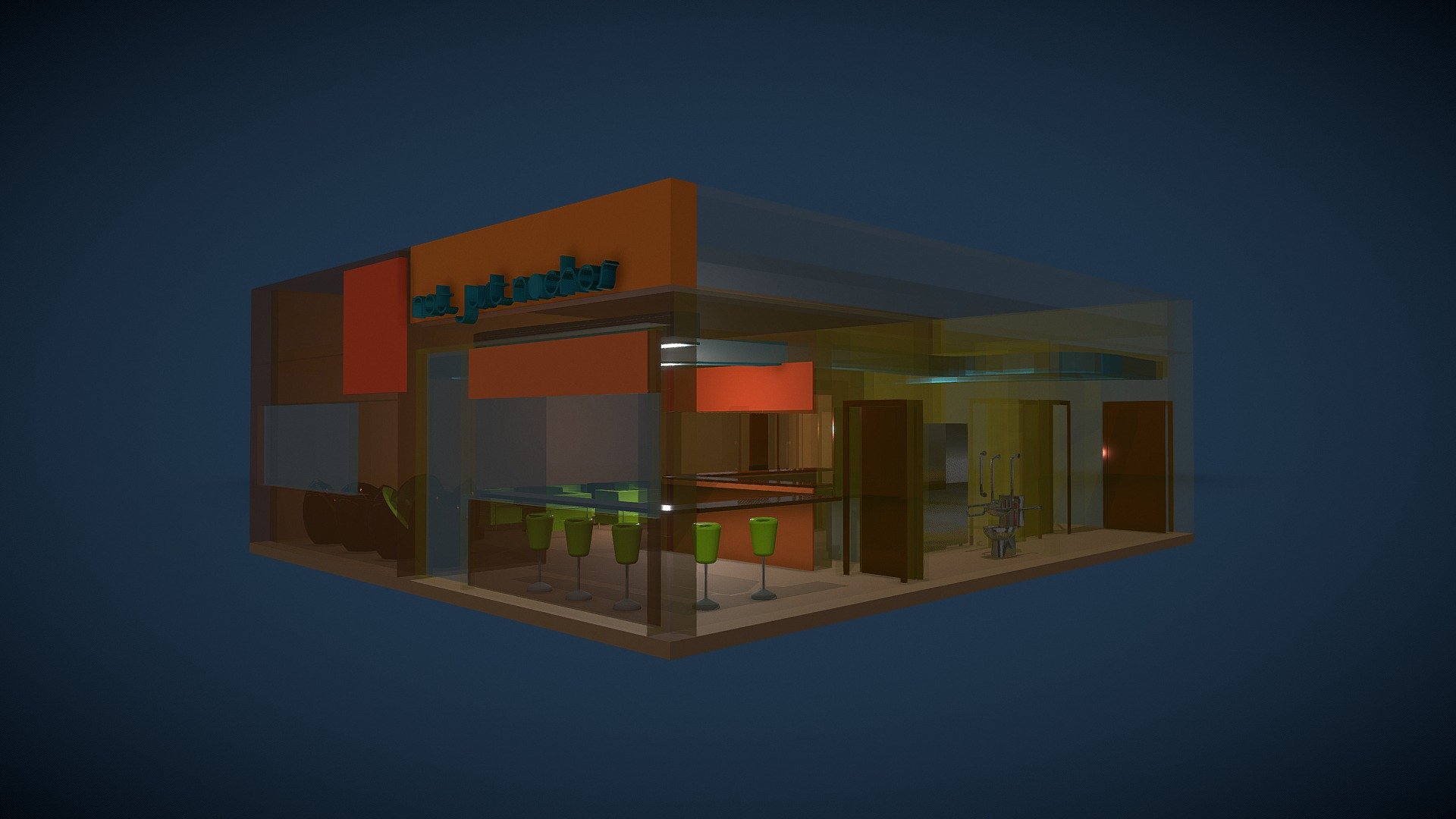 Cafe - 3D model by VertaScan [e4443ed] - Sketchfab