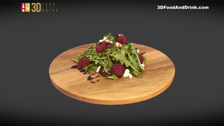 Arugula Salad with Goat Cheese 3D Model