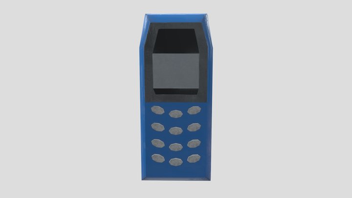 Low Poly Brick Phone 3D Model
