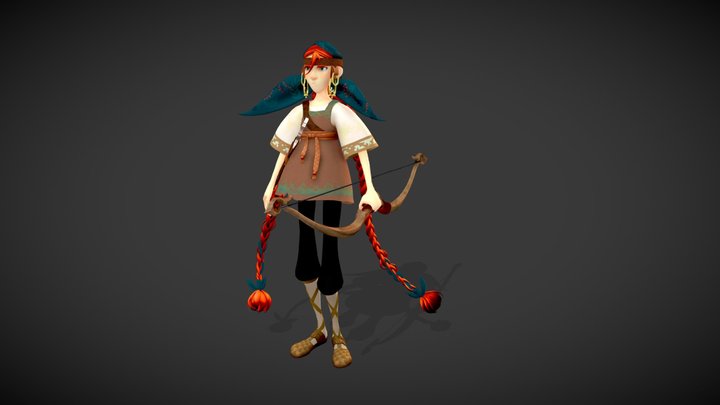 Girl Hunter 3D Model