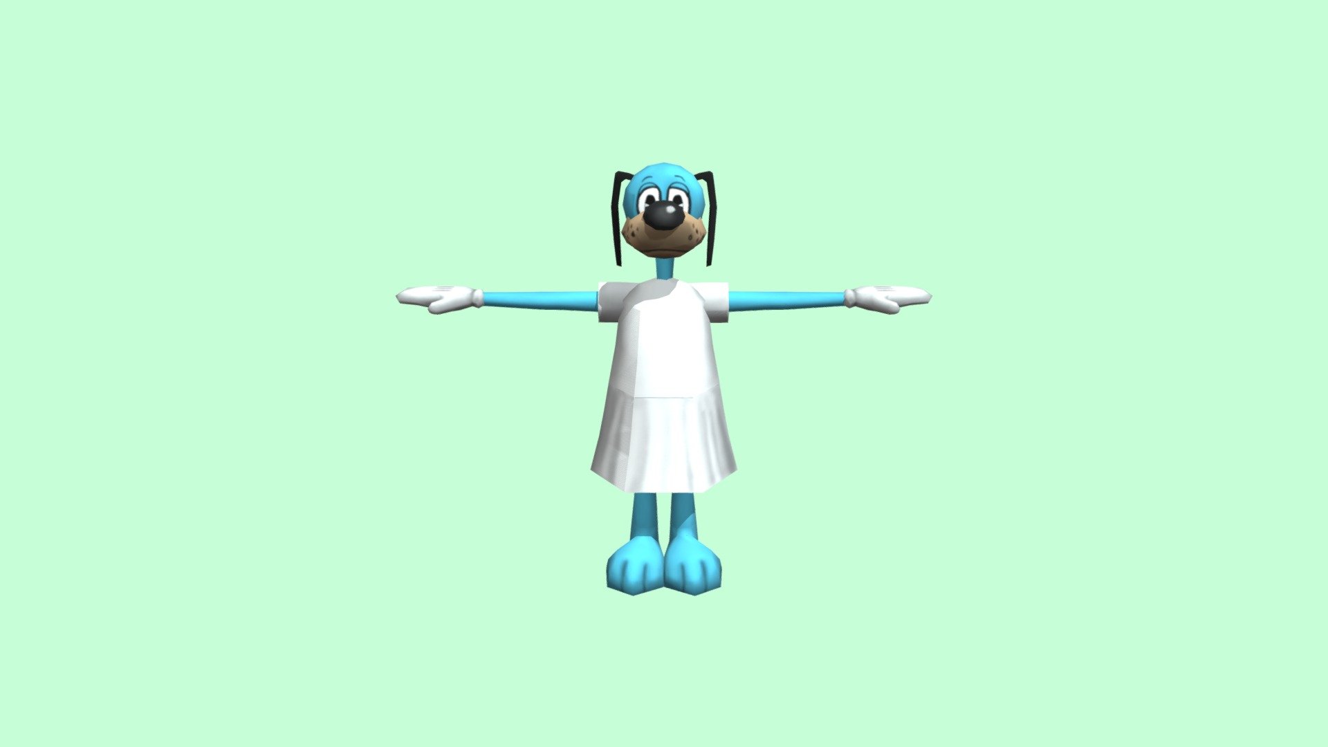 Toon Animations Rig (medium legs w/ skirt) - Download Free 3D model by ...