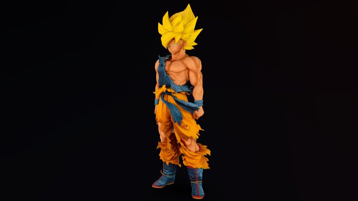 Son Goku Super Saiyan 2 3D Model