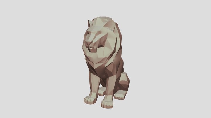 Lion Geometry 3D Model