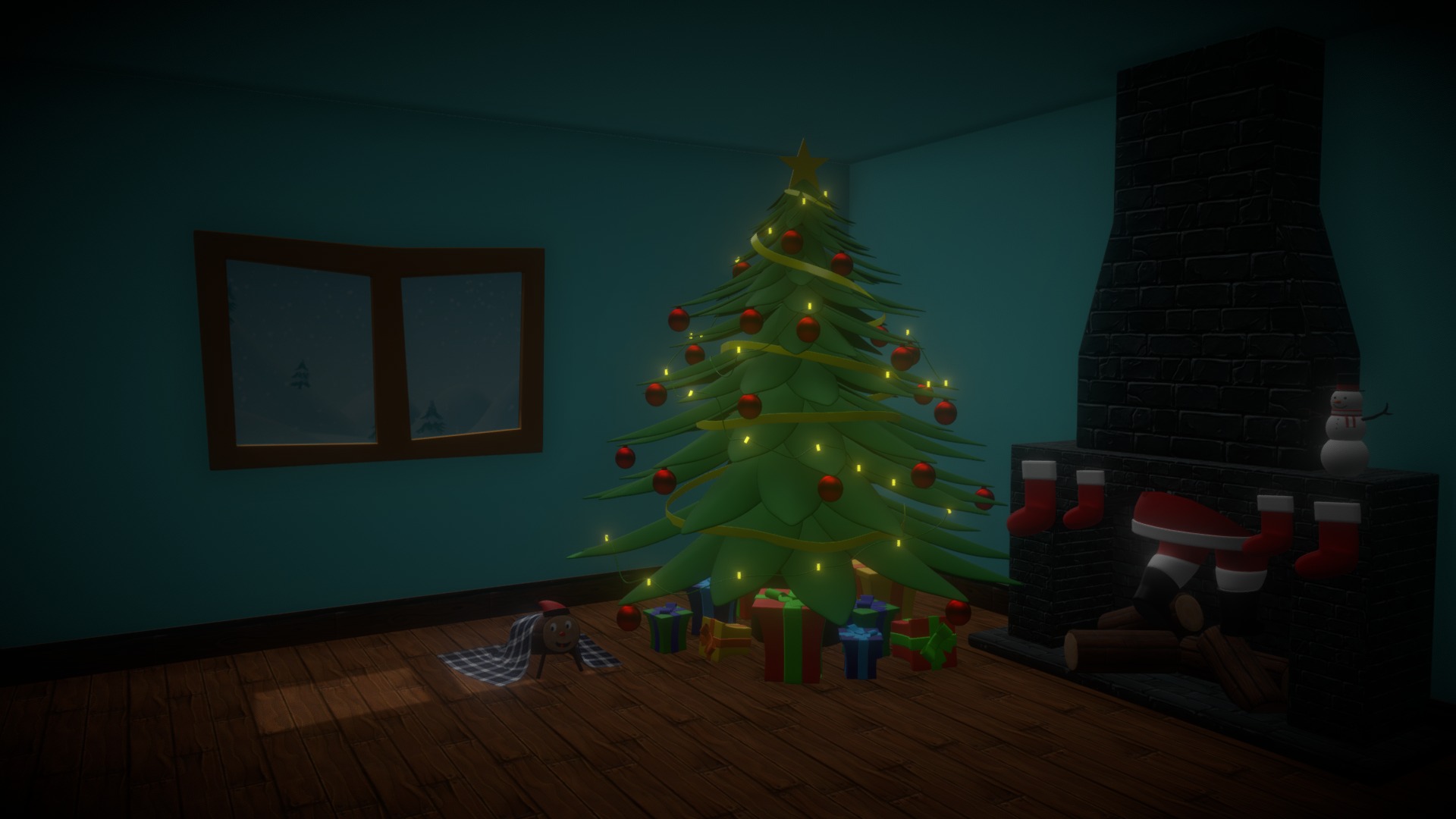 Christmas room - 3D model by Gmanresa [e44c9a9] - Sketchfab