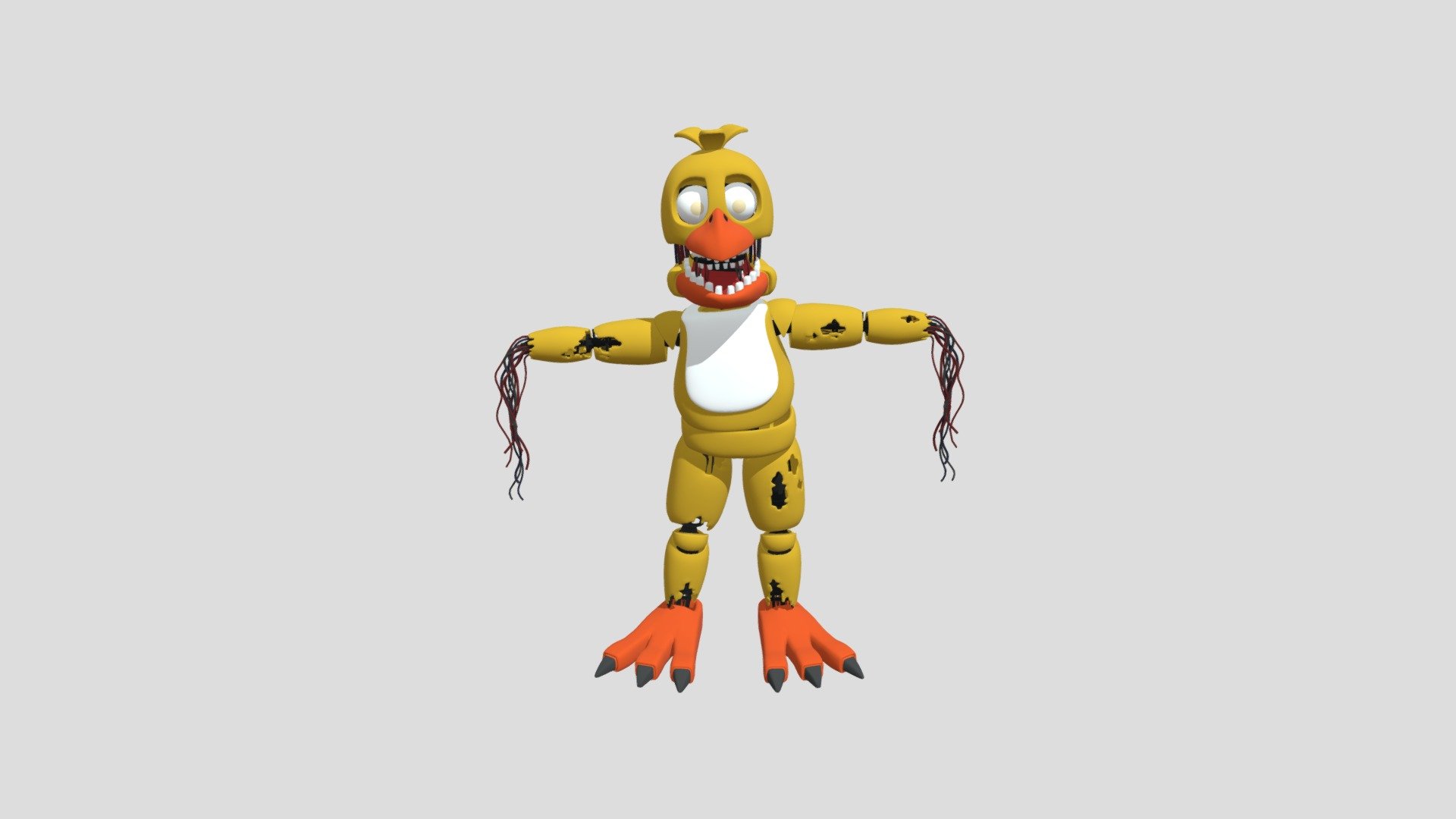 Withered Chica By Mistberg - Download Free 3D model by Perry27 (@Perry27)  [8387345]