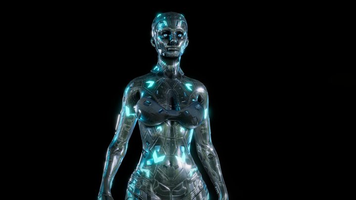 CYBER ROBOT WOMAN X71-V2 BY Oscar Creativo 3D Model