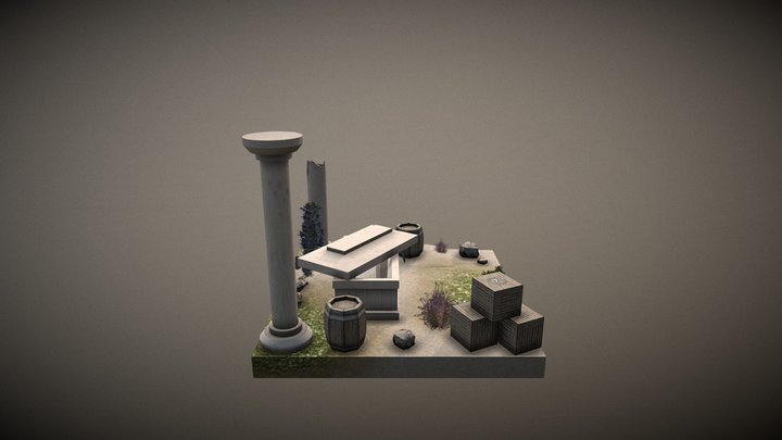 Sarcophagus of a Fallen Hero 3D Model