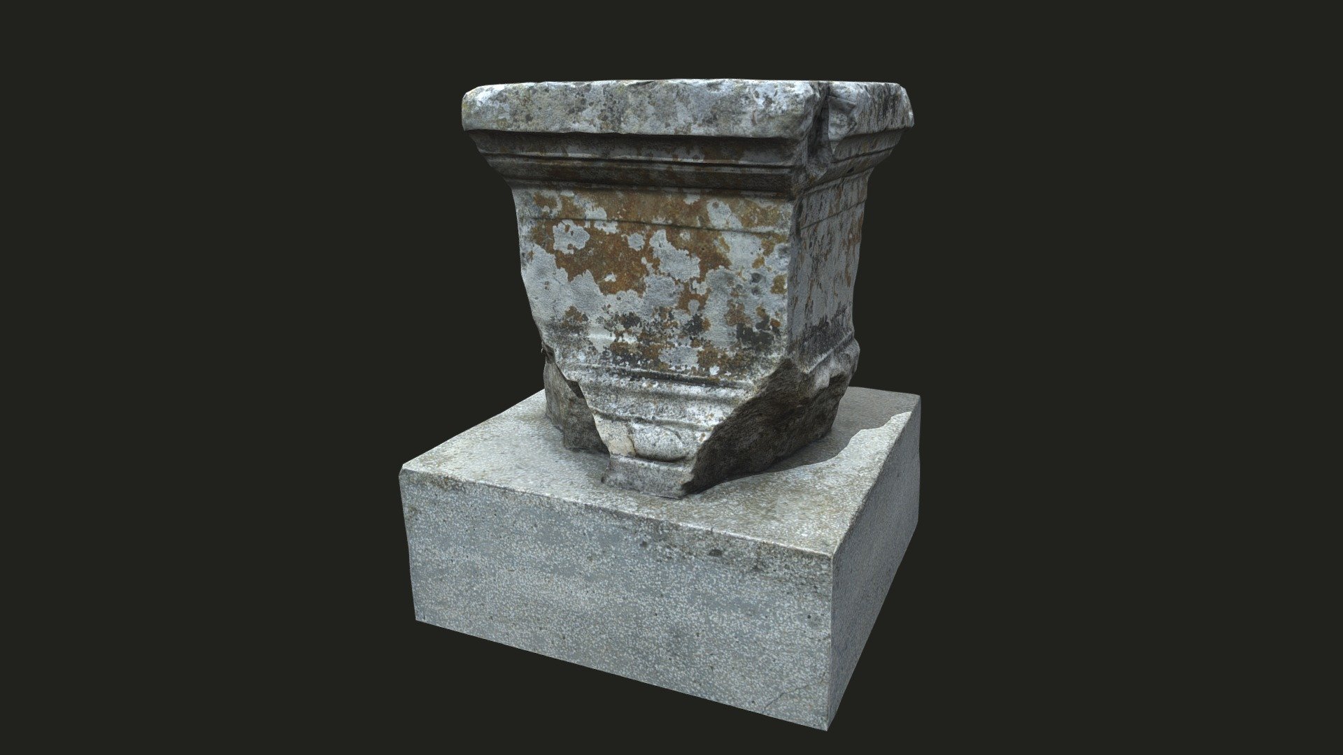 Ancient Roman Column Base scan