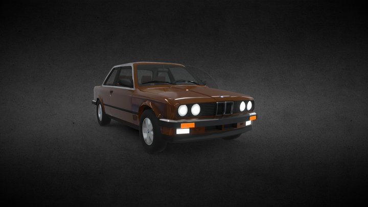 1986 BMW E30 (FL, LP) 3D Model