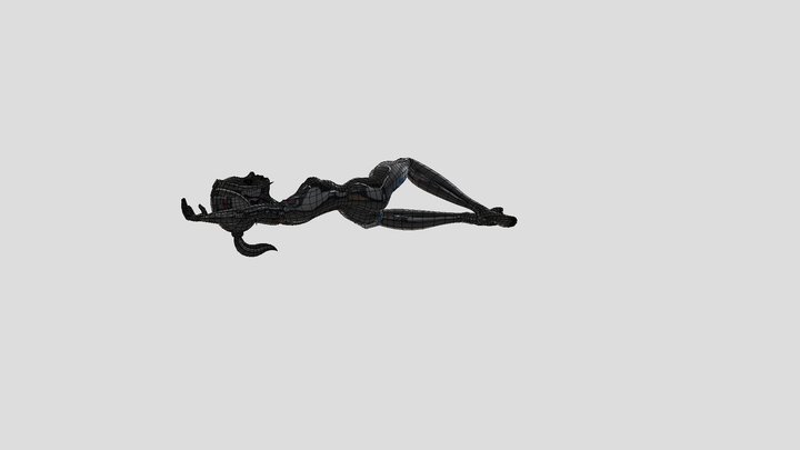 Girl Sleeping Nude(Low-Poly Ass/Tits/Breats). 3D Model