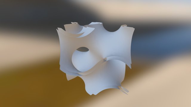 Gyroid 1 Cell Double 3D Model