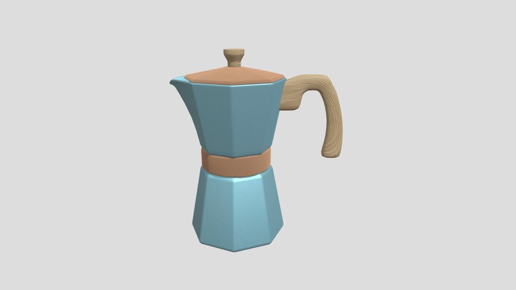 Blue Mokka Pot Coffee