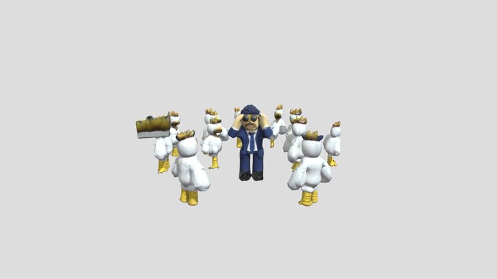 Chicken robot chaos with killing people – Free 3D Model STL