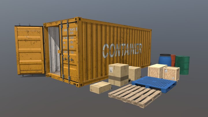 Container & Prop 3D Model