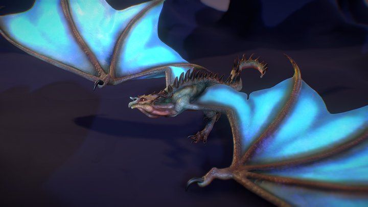 Bardul, the Mountain Drake 3D Model