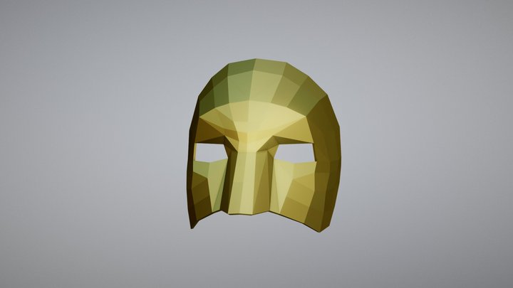 Chucho Mask gold 3D Model
