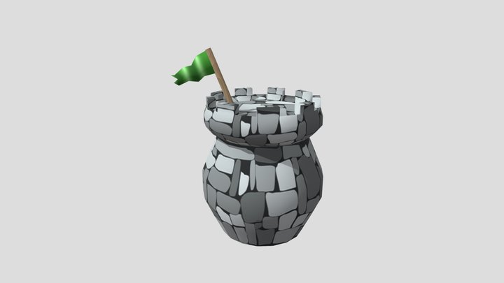 Cartoon Tower 3D Model