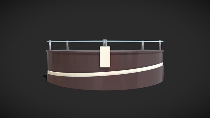 Office Reception Table 3D Model