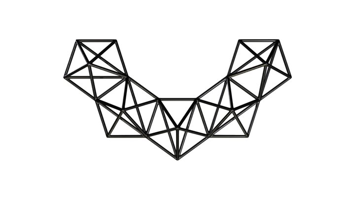 Necklace - black polymide 3D Model