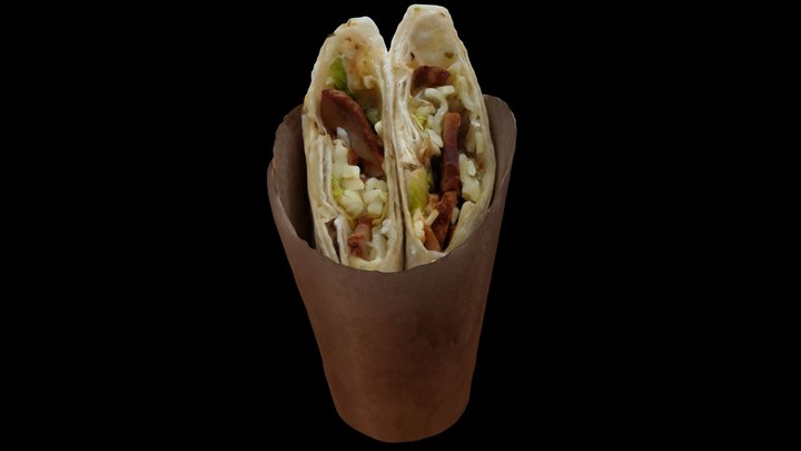 Wrap with sliced meat scan 3D Model