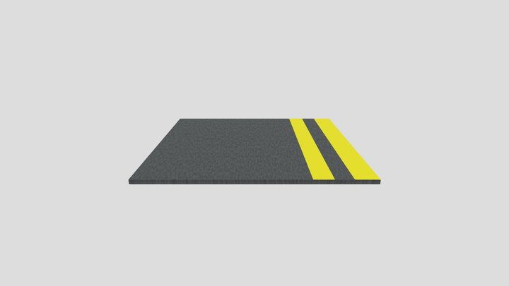 MAG Blacktop Double Yellow Left 1 Meter x 1 Met – Kostenloses 3D-Modell STL