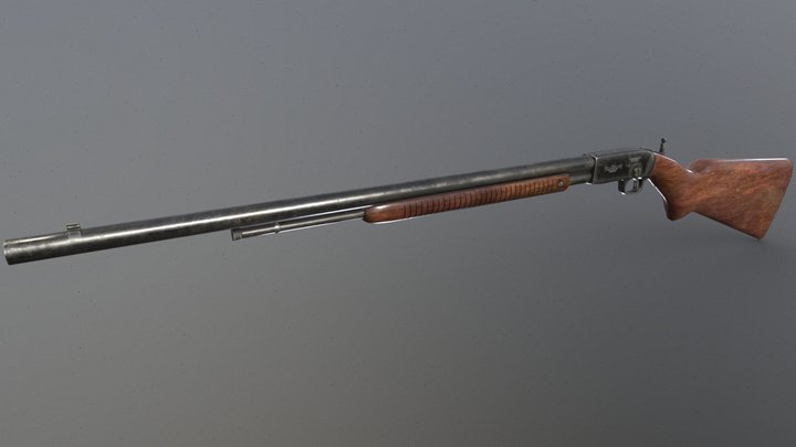 Remington Model 121 Pump Action .22 Rifle 3D Model