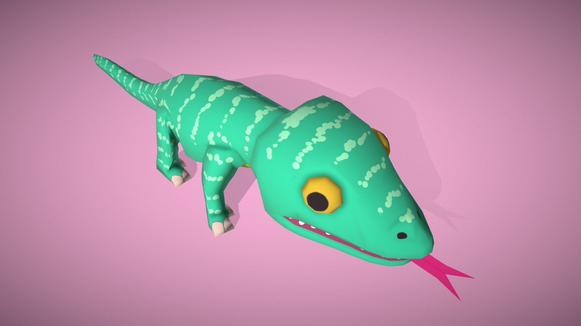 Cartoon Lizard - Low Poly Game