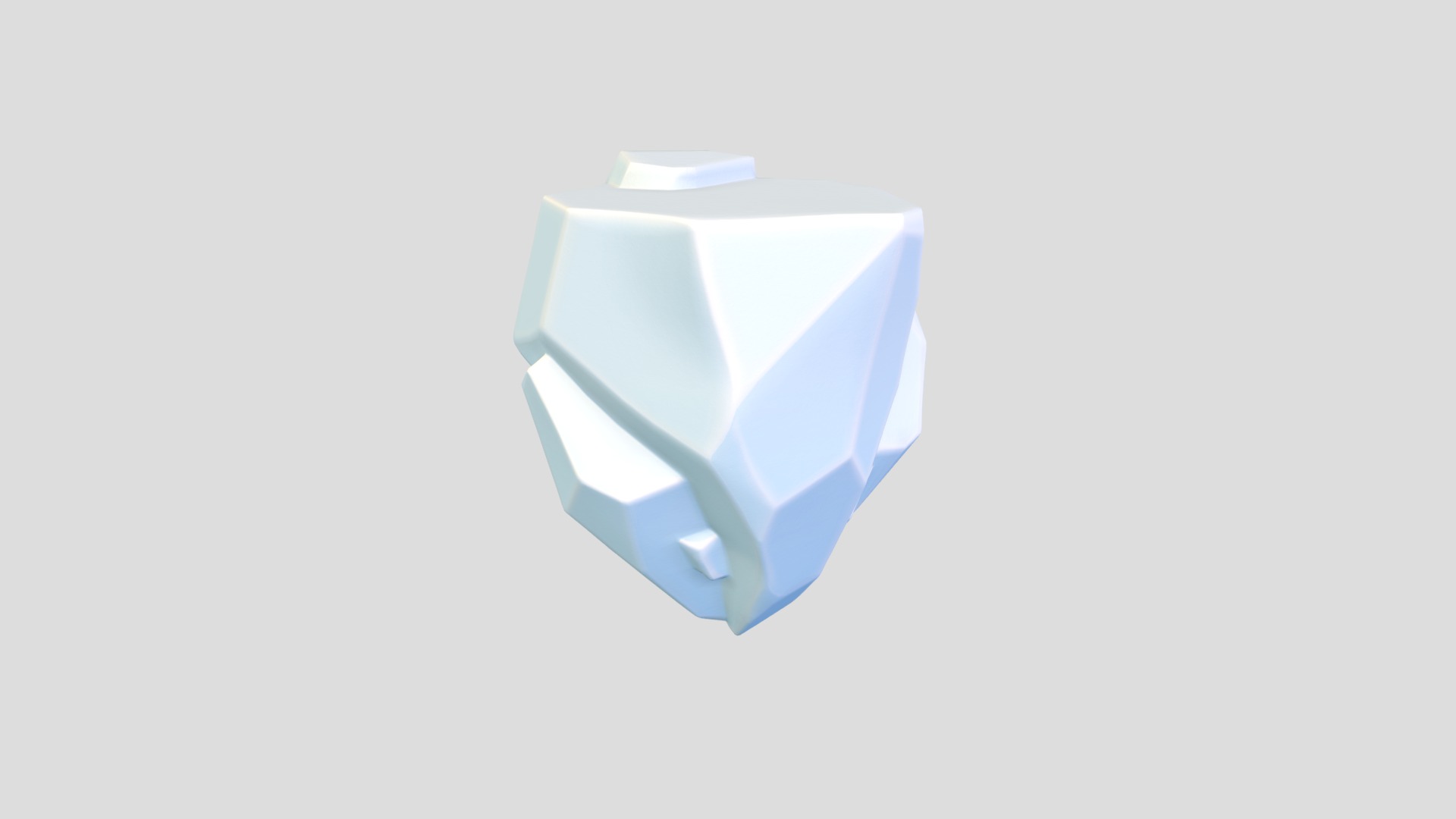 3D model Iceberg - This is a 3D model of the Iceberg. The 3D model is about a blue cube with a white background.