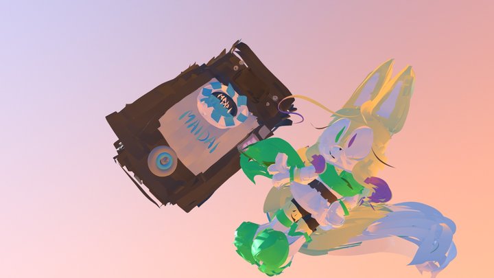 Mayday playing MaiMai 3D Model