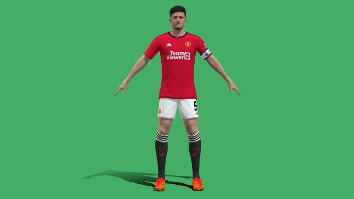 3D Rigged Harry Maguire Manchester United 2024 3D Model