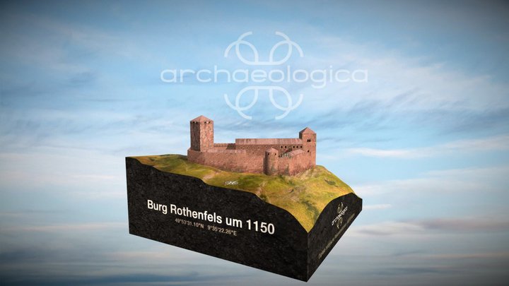 Archäologische Rekonstruktion Burg Rothenfels 3D Model