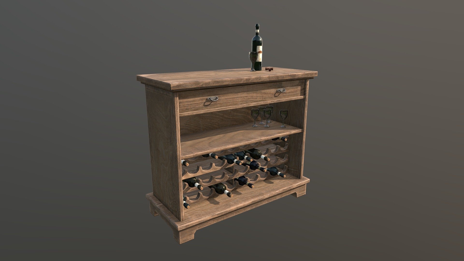 Wine Download Free 3D model by Farkhad (farik2311) [e463210