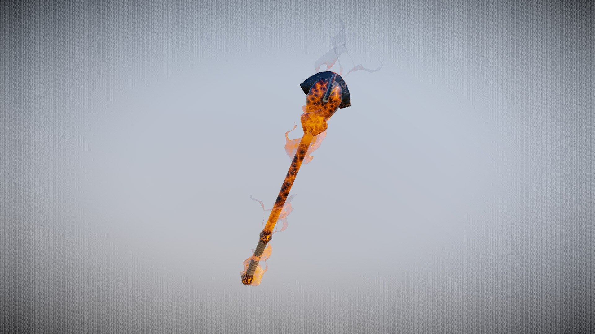 Fiery Mace of Might 3D model by cryptofights [e465287] Sketchfab