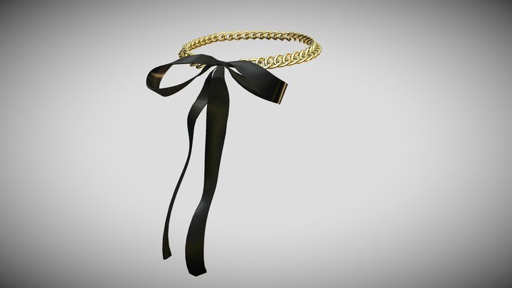 Chain with Ribbon Bow 3D Model