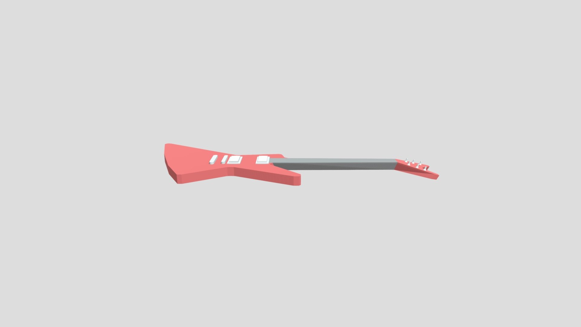 Electric Guitar low poly