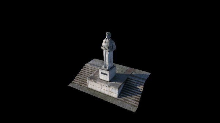 Pomnik Adama Mickiewicza w Szczecinie 3D Model