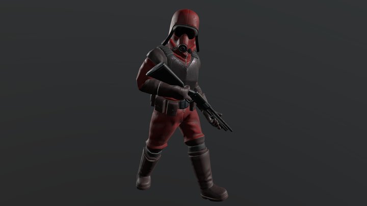 Shotgun Mercenary 3D Model