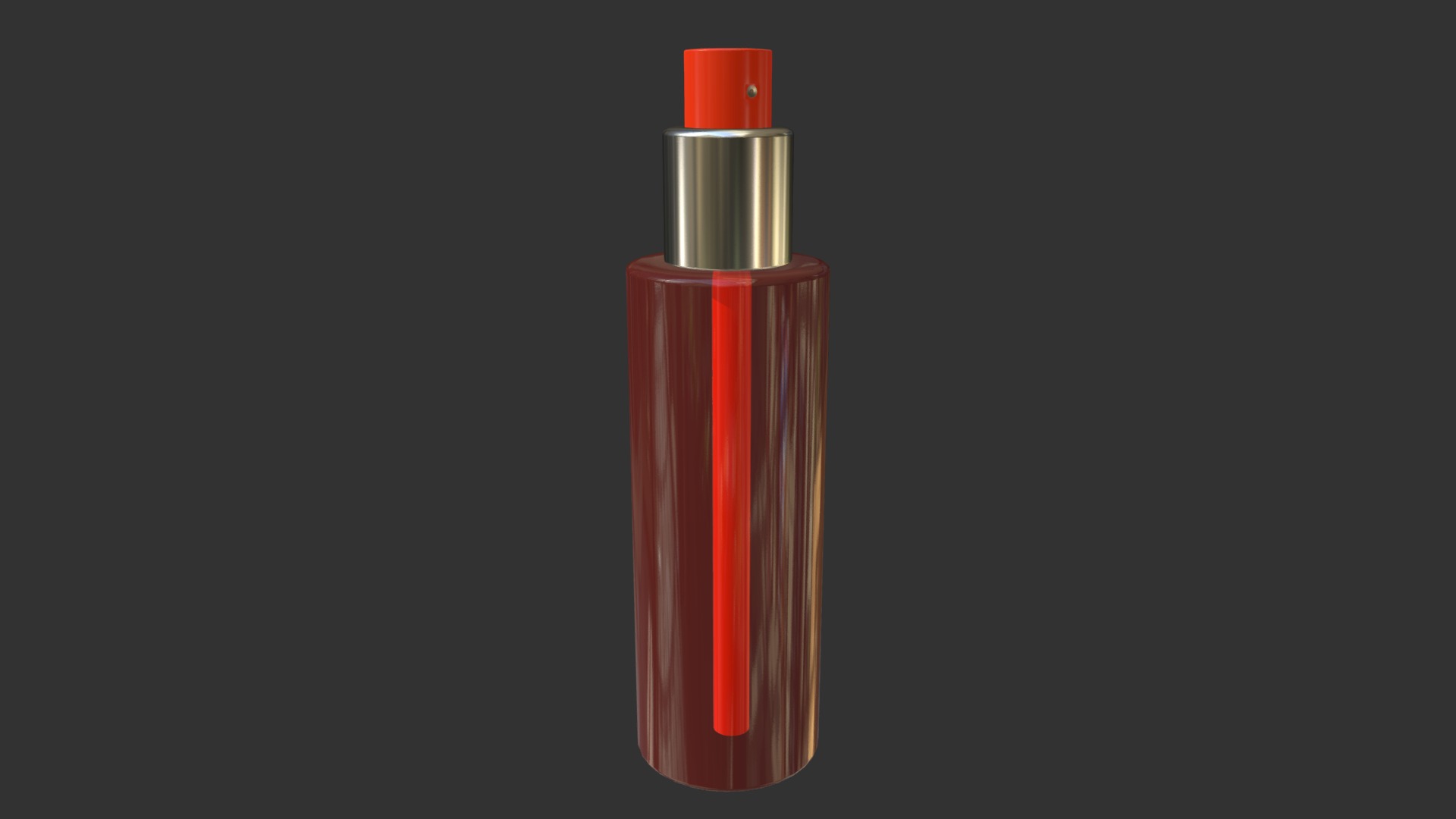 3D model Cosmetics bottle 1 - This is a 3D model of the Cosmetics bottle 1. The 3D model is about a red and white tube.