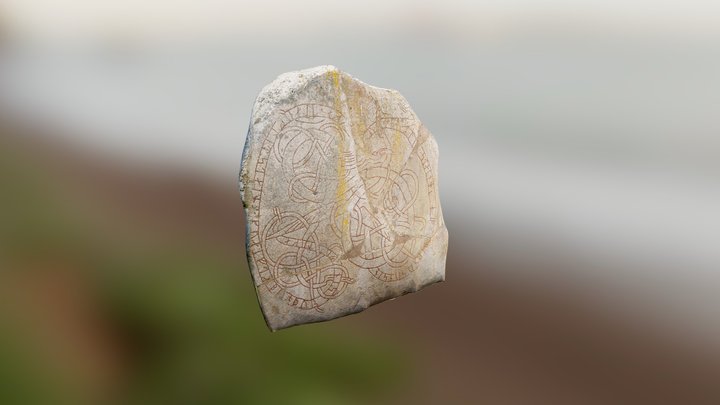 Low Poly Runestone U295 3D Model