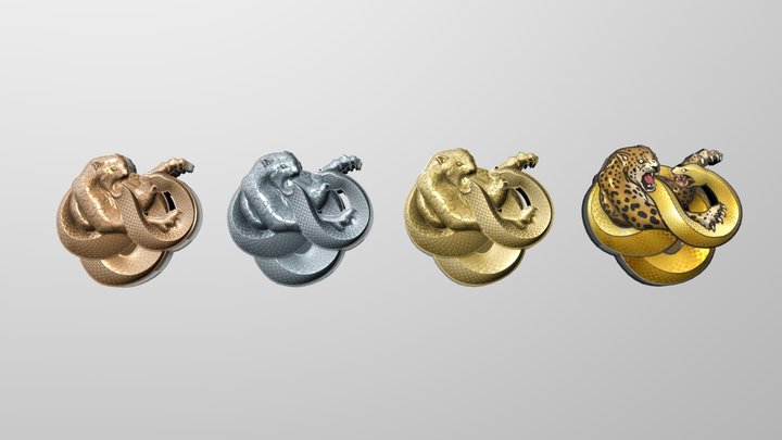 CS:GO Operation Broken Fang Coins 3D Model