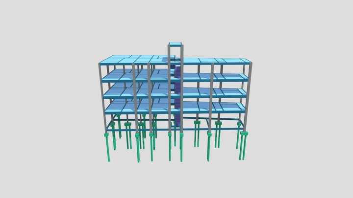 Projeto Estrutrual - Prédio de Uso Misto 3D Model