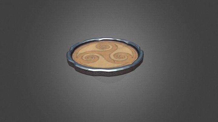 Stylized Damage Celtic Plate 3D Model
