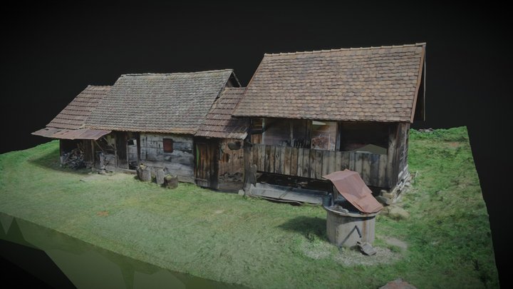 Granary and auxiliary buildings, Croatia, EU 3D Model